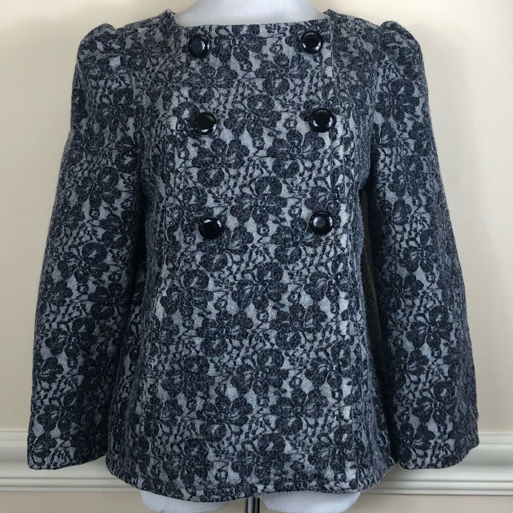 Marc By Marc Jacobs Black and Gray Lace Blazer